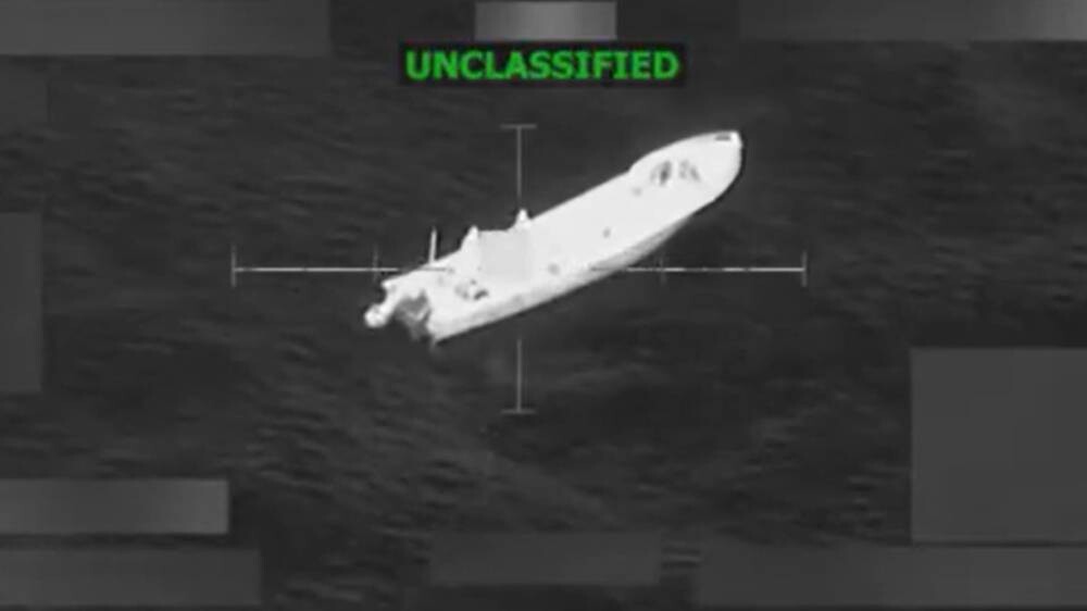 US Destroyed Smuggling Vessel in Caribbean Sea