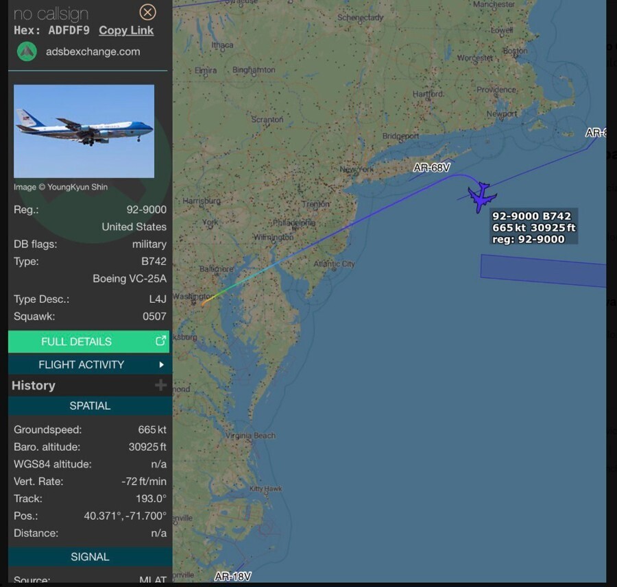Avión de Trump sufre «problema eléctrico menor» y será reemplazado para viajar a Davos