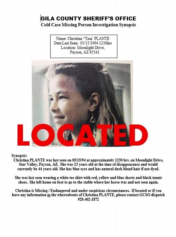 亚利桑那州当局找到一名失踪32年的女子