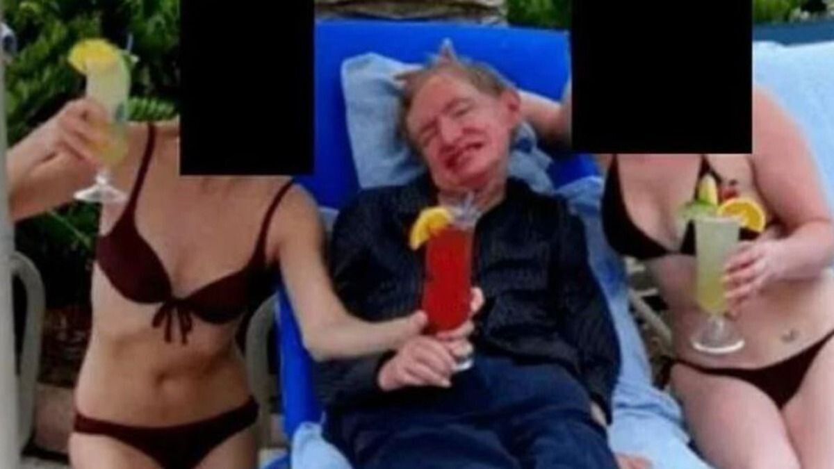 Photo of Hawking with Bikini Women Sparks Debate on Ties to Epstein