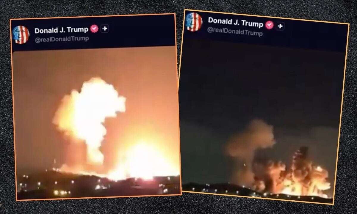 Trump Posts Video of Suspected Attack on Ammunition Depot in Isfahan