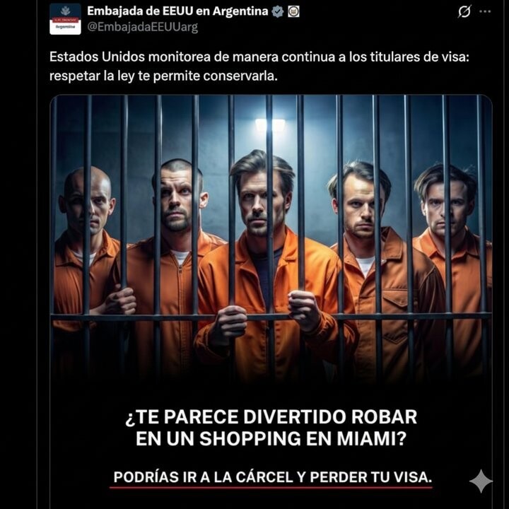 U.S. Embassy warns Argentines of consequences of thefts in Miami