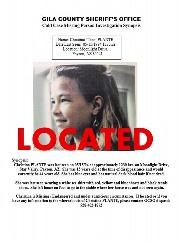 亚利桑那州当局找到一名失踪32年的女子