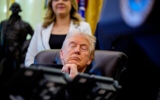 White House Responds to Photos of Trump with Eyes Closed