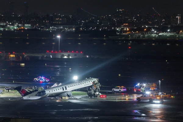 Two dead in plane and fire truck collision at New York airport