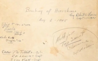 Pilot's diary from Hiroshima bombing goes up for sale