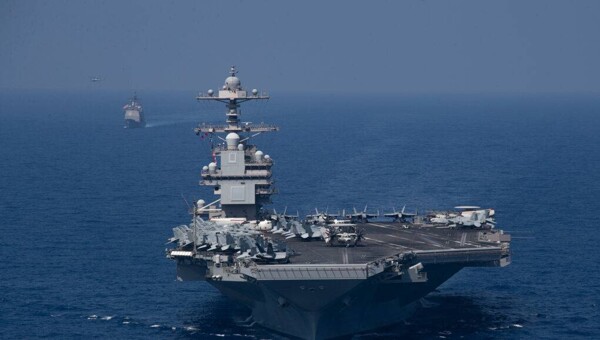 Fire Aboard U.S. Aircraft Carrier "Gerald R. Ford"