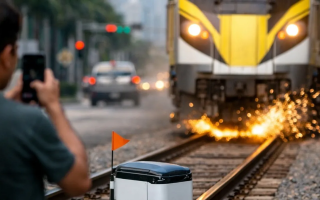 Delivery Robot Destroyed by Train in Miami